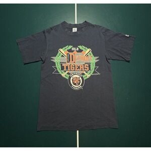 Vintage 90s Logo 7 Detroit Tigers 1993 Single Stitch MLB Baseball T Shirt Medium